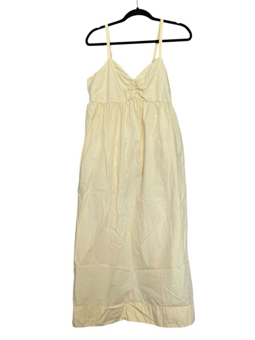 Abercrombie & Fitch Pale Butter Yellow Midi Dress